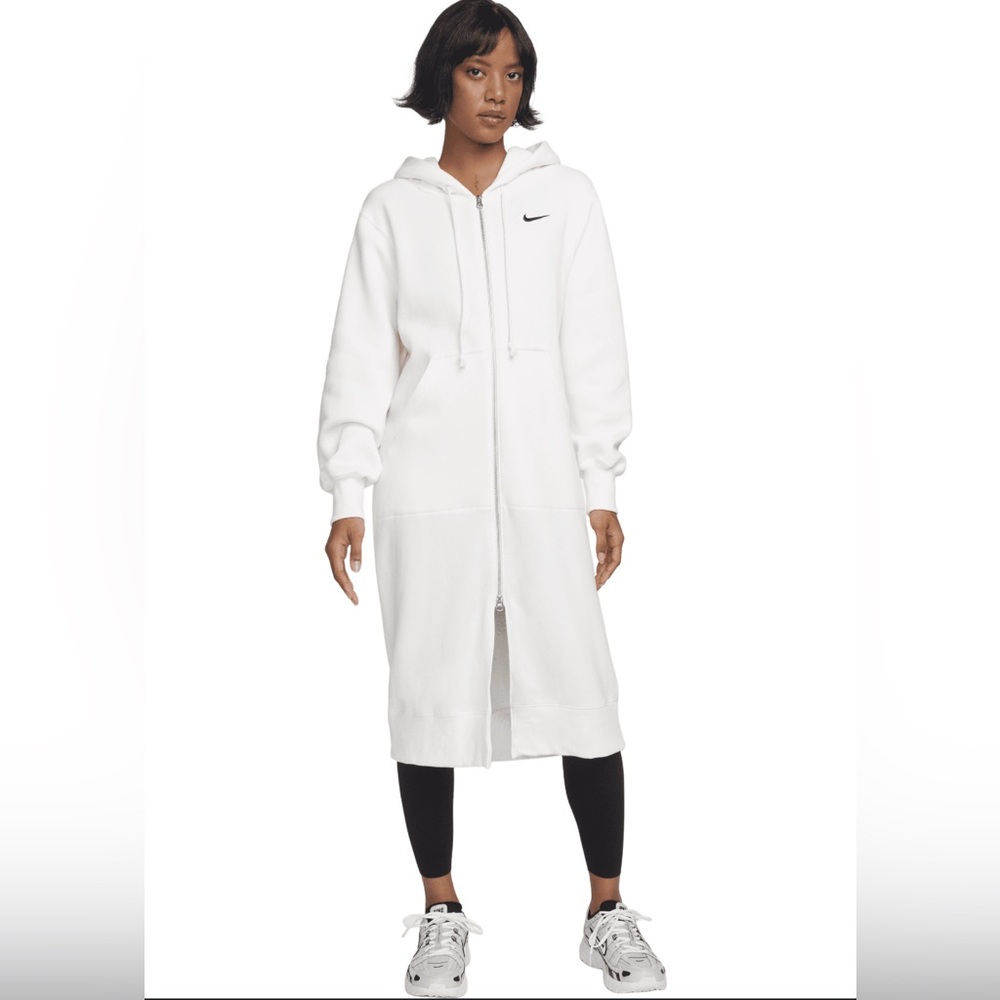 Nike White Hoodie with Black Logo